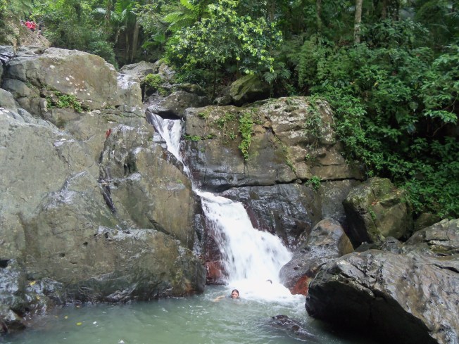 El Yunque Rainforest - swimming in La Mina Falls